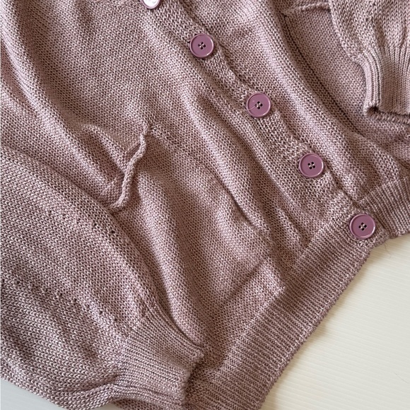 🌪️ Vintage Marled Earthy Knit Mock-Neck Top Grunge Chic 🌪️ - Picture 3 of 6